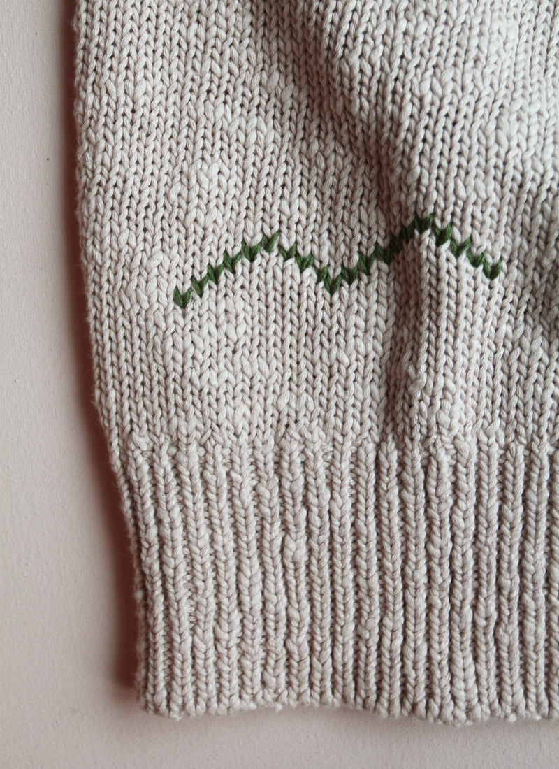 Renewed Cap Sleeve Cotton Sweater Size S | Bone