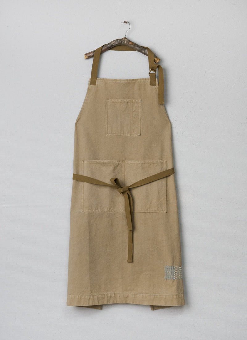 Renewed Cotton Canvas Project Apron One Size (001) | Stone Green