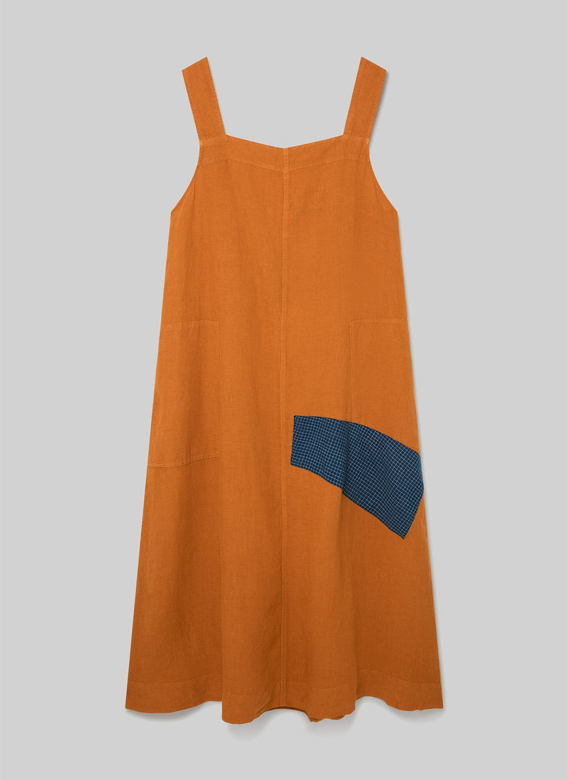 Renewed Garment Dyed Linen Sun Dress Size XL | Copper