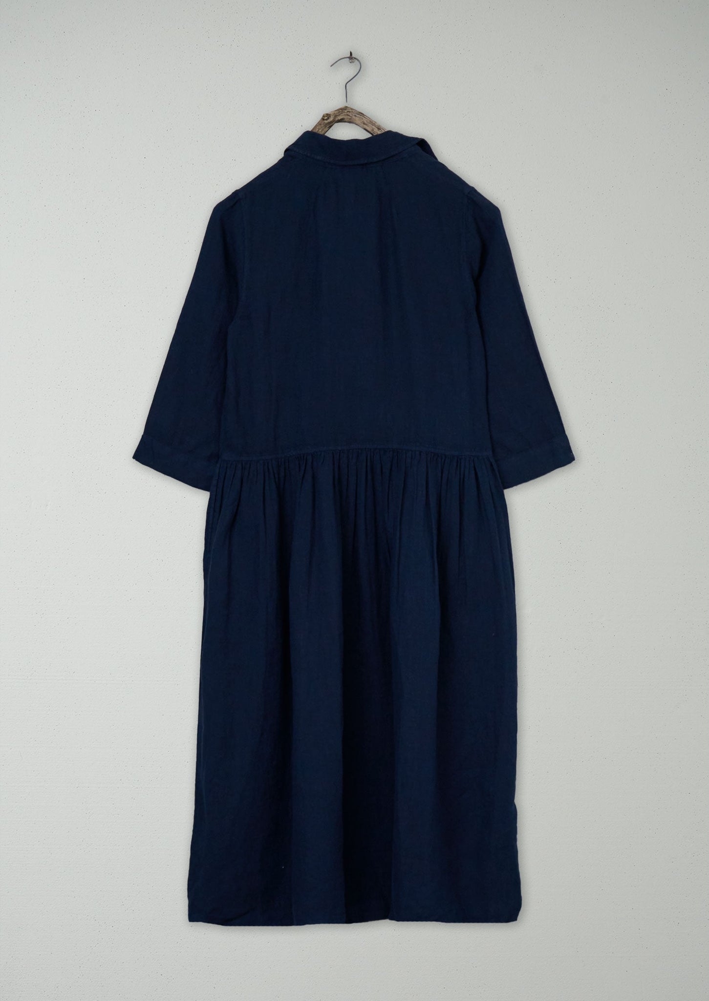 Renewed Garment Dyed Linen Shirt Dress Size XS (114) | Midnight