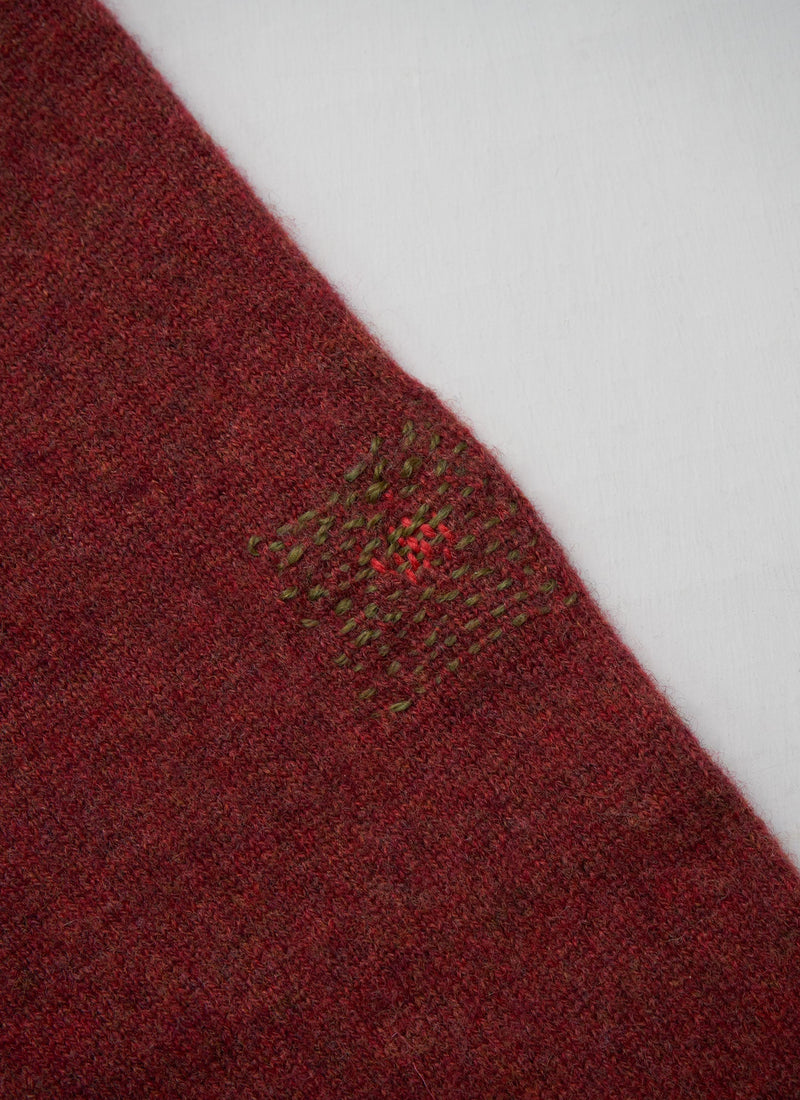 Renewed Wool Cashmere Neat Sweater Size S (135) | Russet