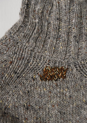 Renewed Donegal Roll Neck Sweater Size M (003) | Smoke