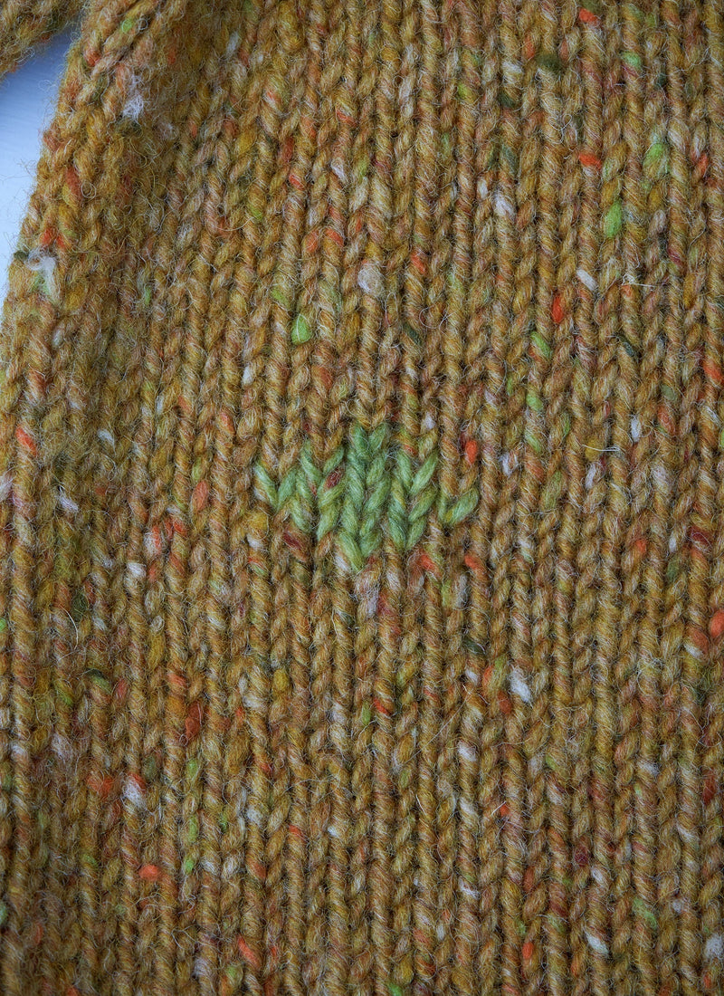 Renewed Mens Donegal Roll Neck Sweater Size XL (005) | Ochre