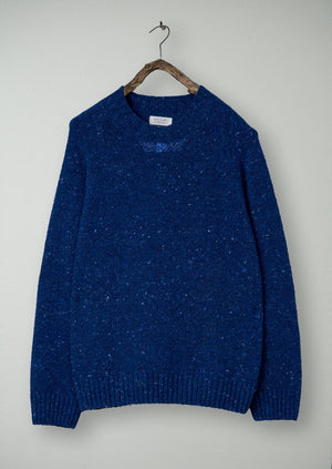 Renewed Mens Flecky Wool Cashmere Sweater Size M (006) | Indigo