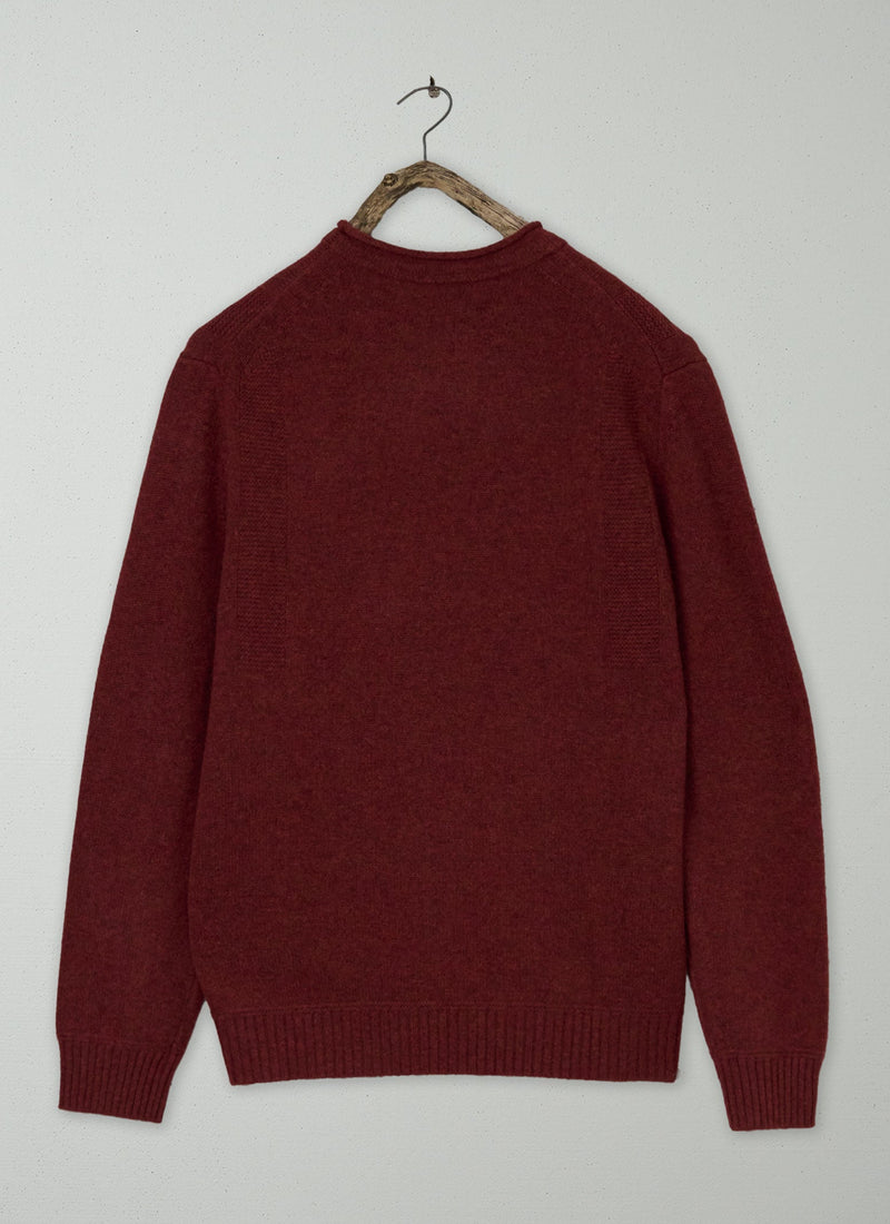 Renewed Crew Neck Wool Cashmere Sweater Size M (08) | Russet