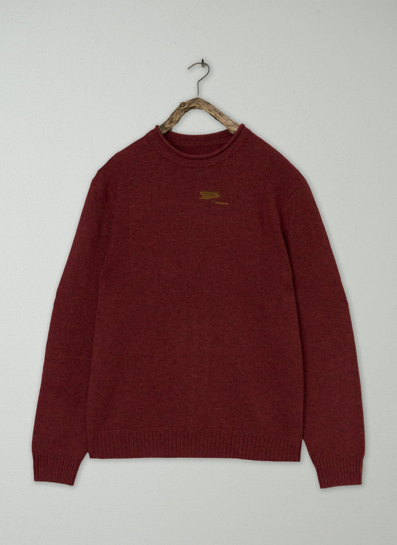 Renewed Crew Neck Wool Cashmere Sweater Size M (08) | Russet