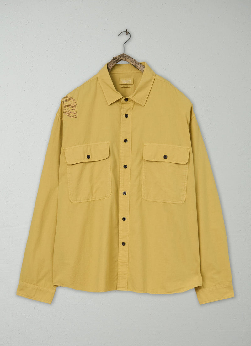 Renewed Garment Dyed Oxford Workwear Shirt XL (06) | Soft Topaz