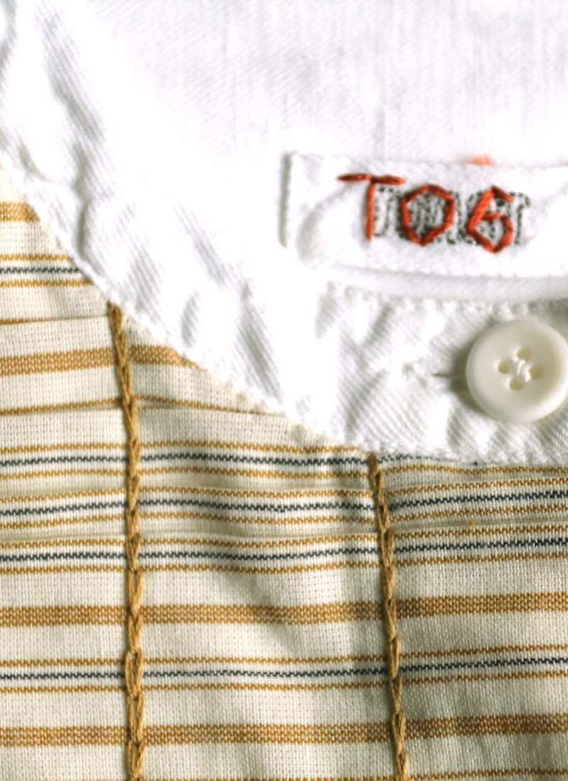 Renewed Tom of Holland Half Placket Cotton Shirt Size 6 | Ecru