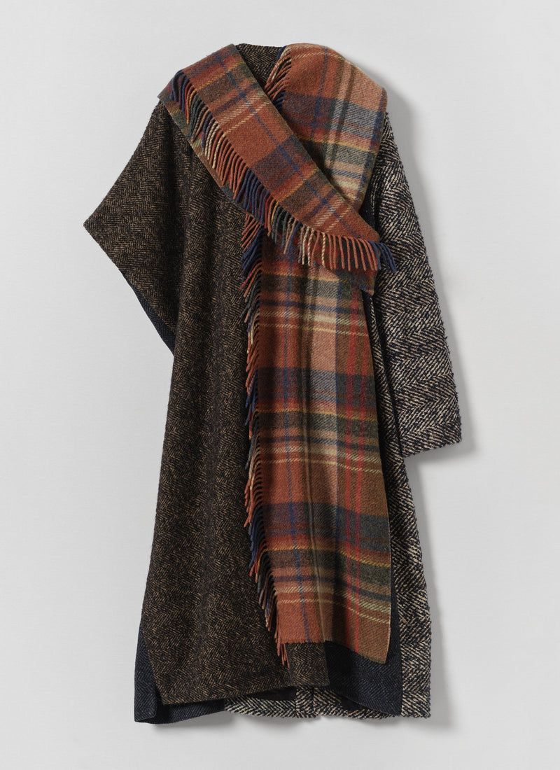 Renewed Draped Coat By Bethany Williams | Navy Multi