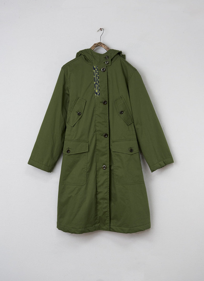 Renewed Cotton Parka Size 14 (004) | Olive Grove