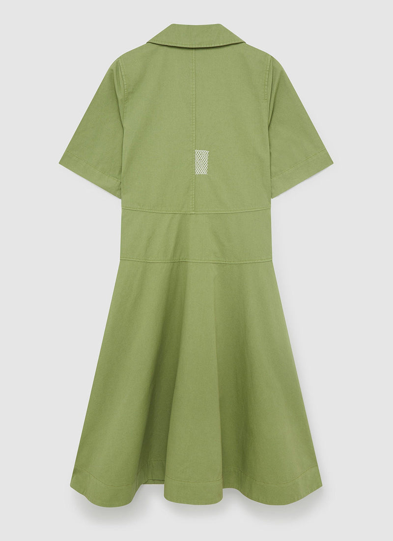 Renewed Cotton Linen Shirt Dress Size 8 | Dark Woodbine
