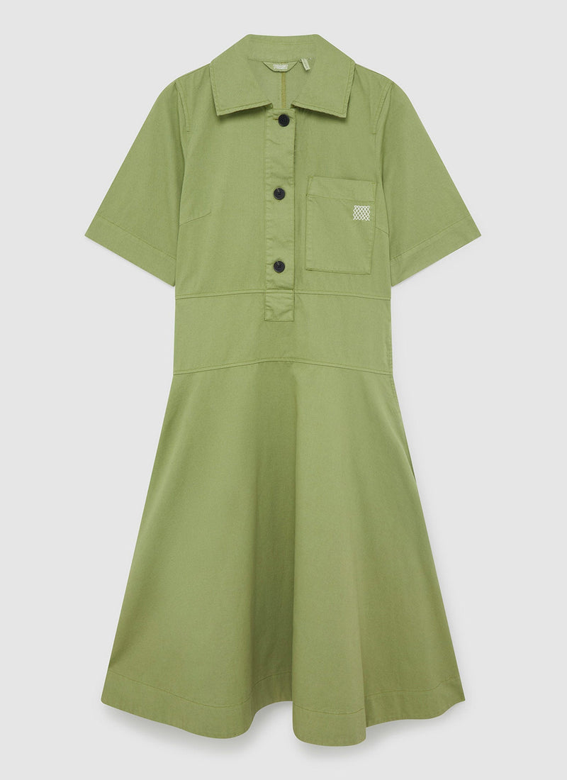 Renewed Cotton Linen Shirt Dress Size 8 | Dark Woodbine