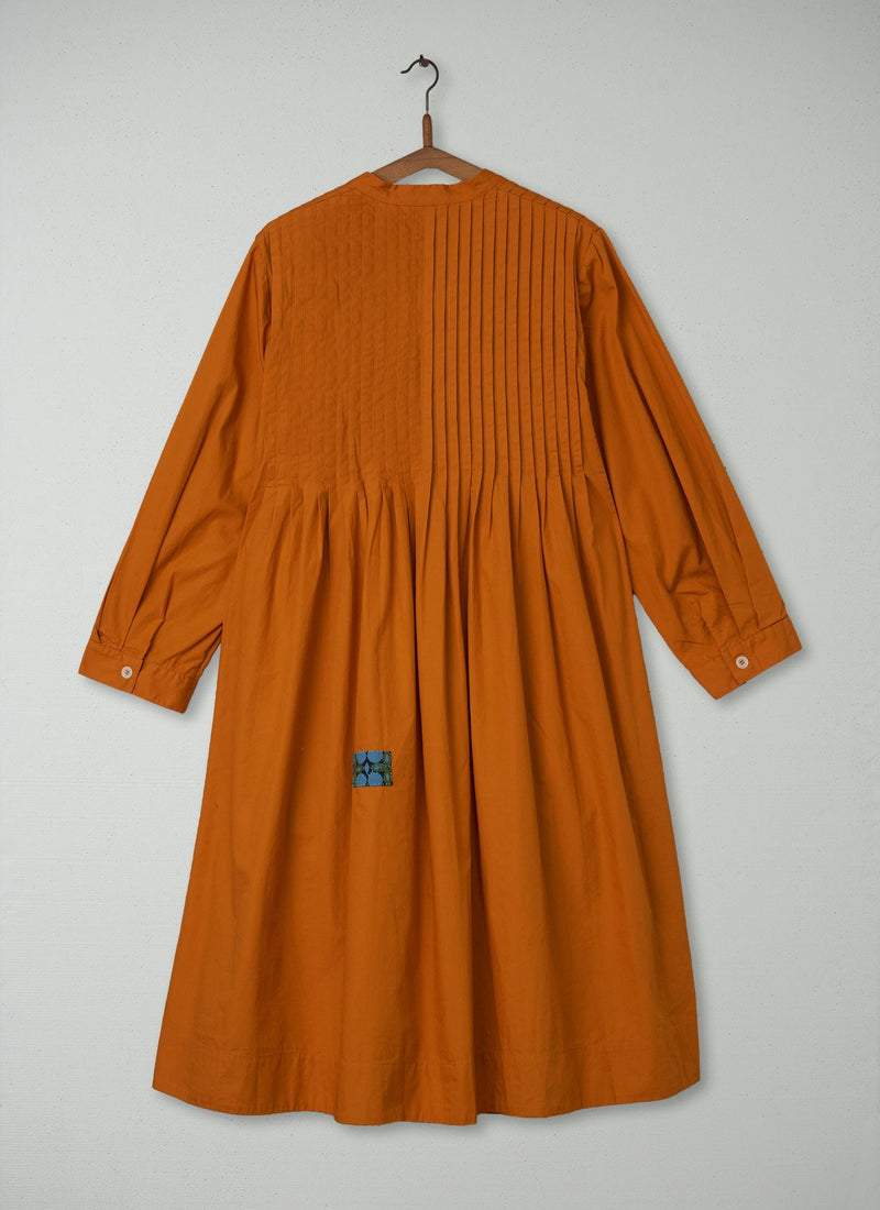 Renewed Pintuck Poplin Dress Size 14 (087) | Marigold