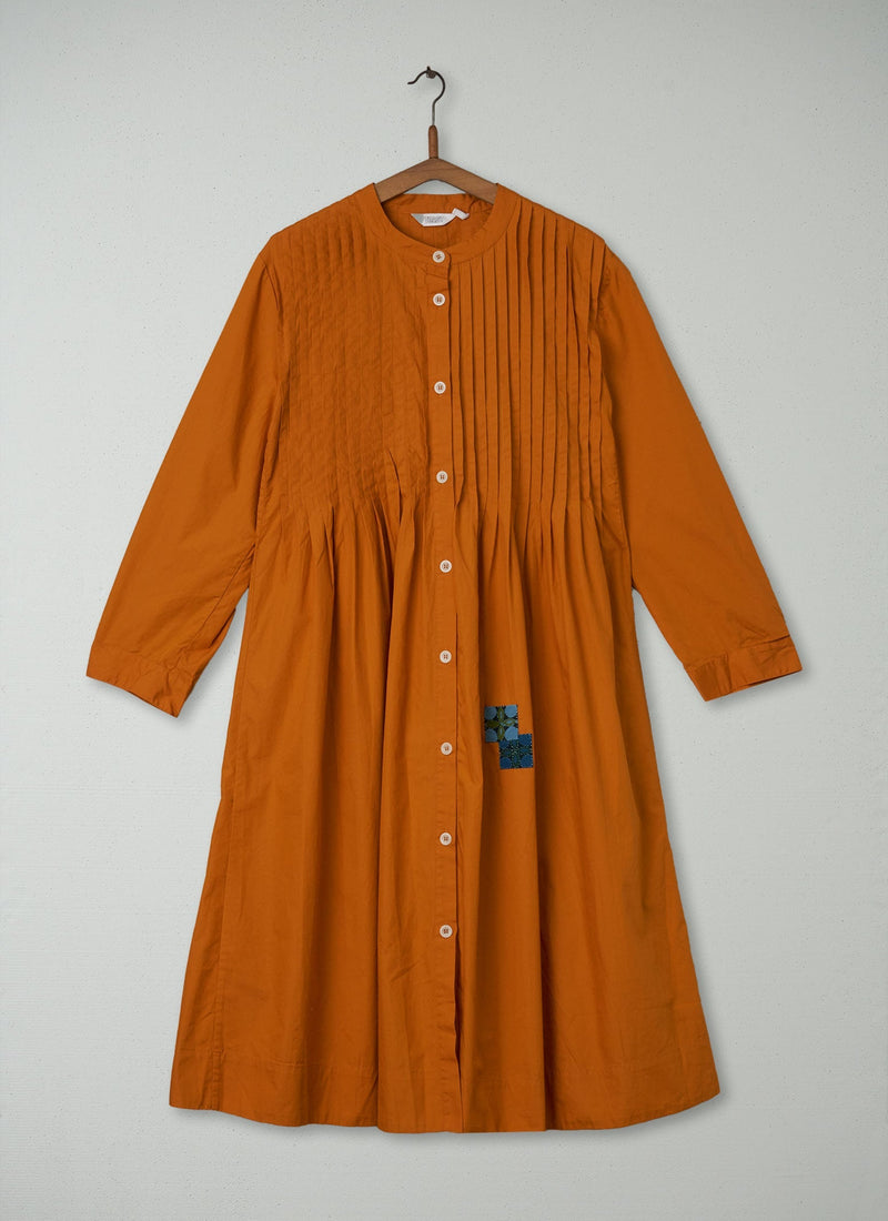 Renewed Pintuck Poplin Dress Size 14 (087) | Marigold