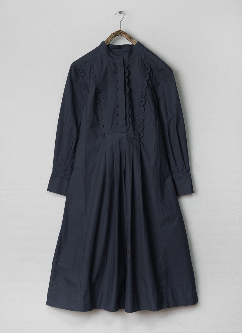 Renewed Broderie Anglaise Cotton Dress Size 14 (082) | Slate