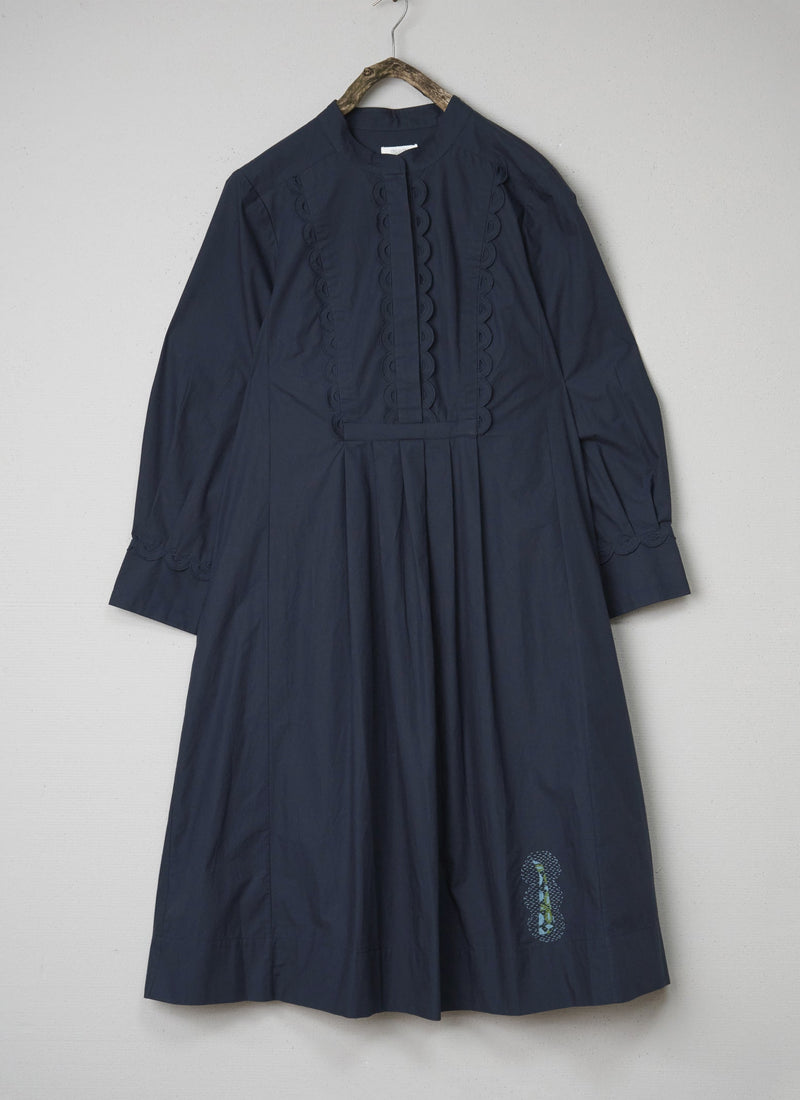 Renewed Broderie Anglaise Cotton Dress Size 16 (077) | Slate