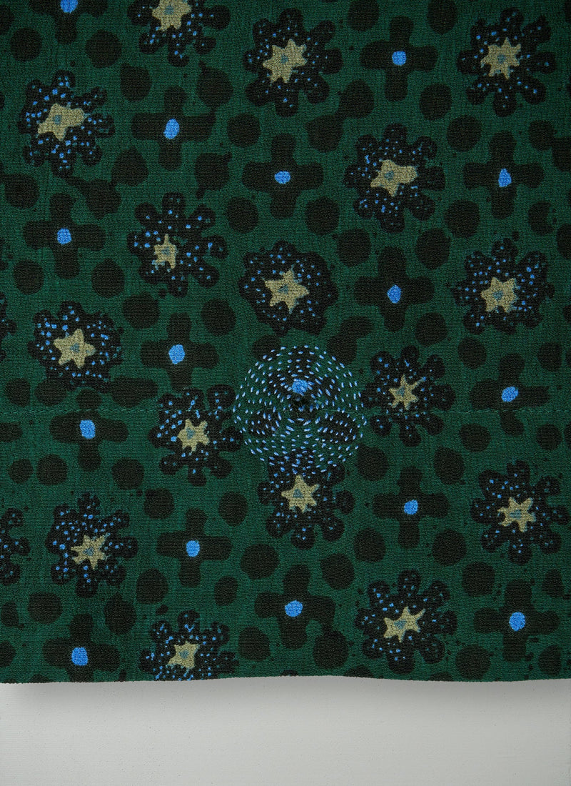 Renewed Dotty Print Crepe Shirt Dress Size 6 (90) | Posy Green