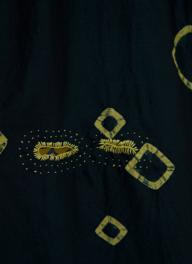 Renewed Hand Shibori Silk Dress XS (115) | Multi