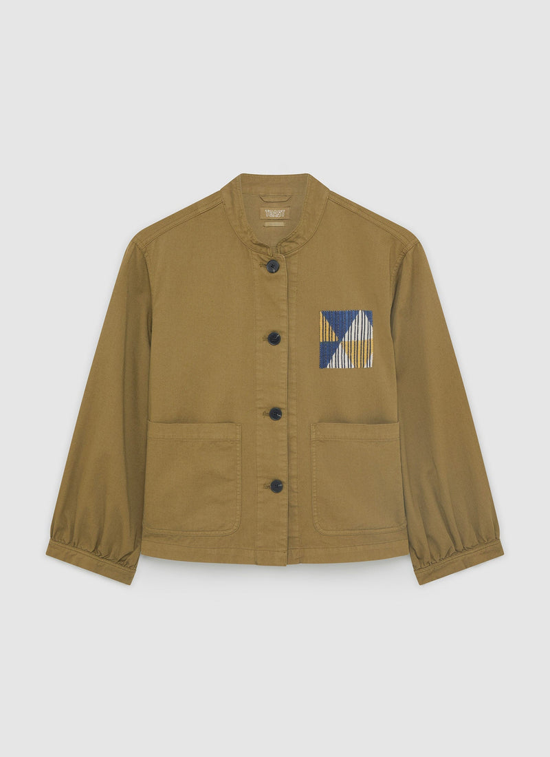 Renewed Cotton Linen Twill Jacket Size 14 | Montella