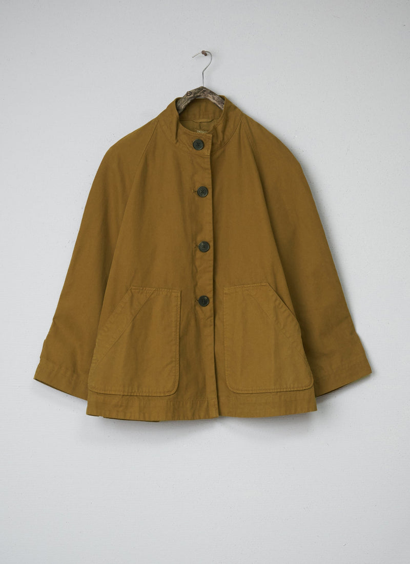Renewed Garment Dyed Utility Canvas Jacket Size 12 (005) | Tawny Brown