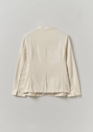 Renewed Cotton Linen Neat Jacket by Meta Struycken Size 10 (11) | Parchment