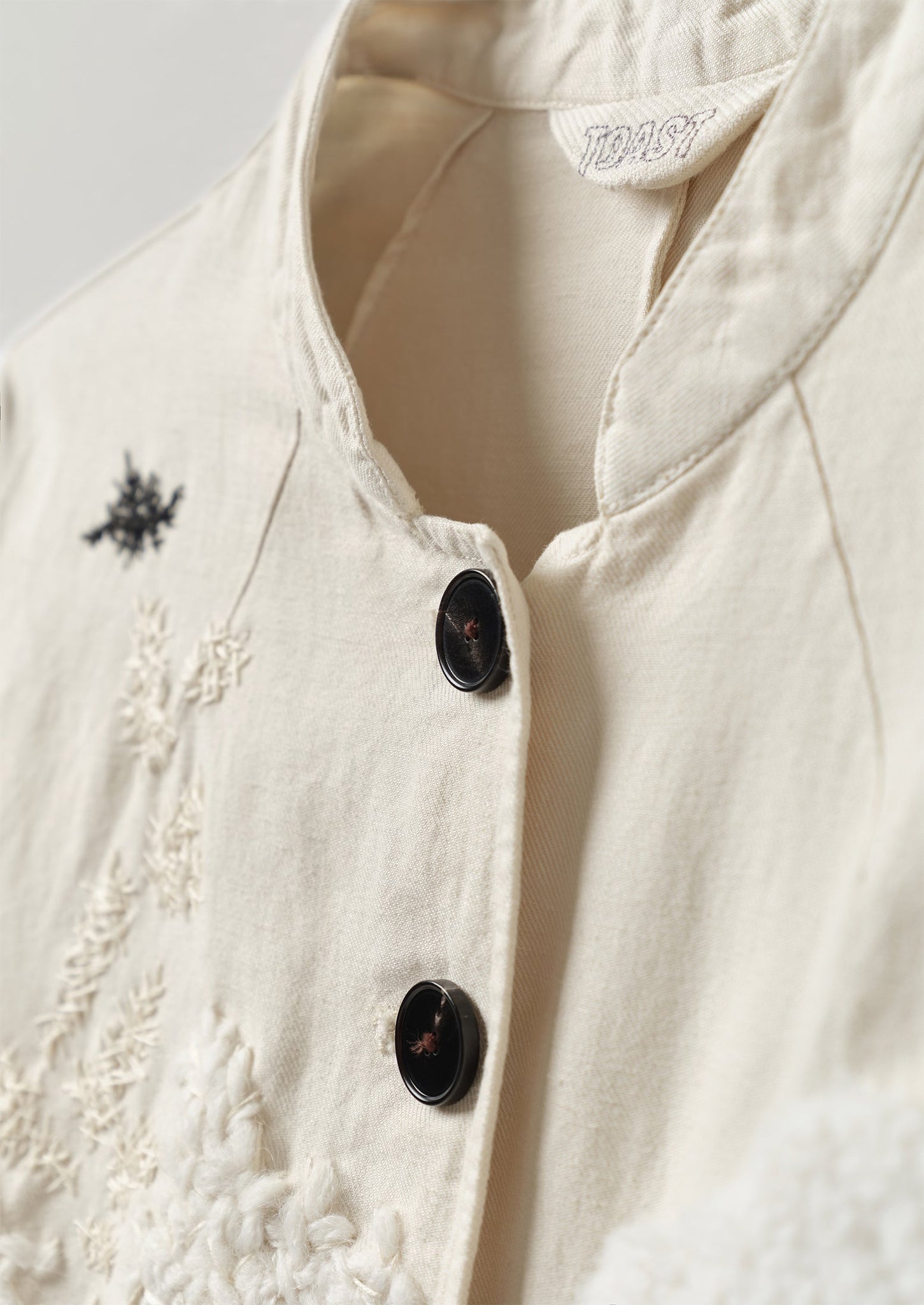 Renewed Cotton Linen Neat Jacket by Meta Struycken Size 10 (11) | Parchment