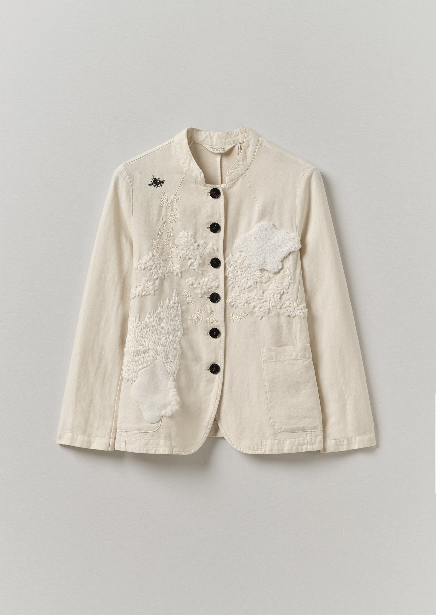 Renewed Cotton Linen Neat Jacket by Meta Struycken Size 10 (11) | Parchment