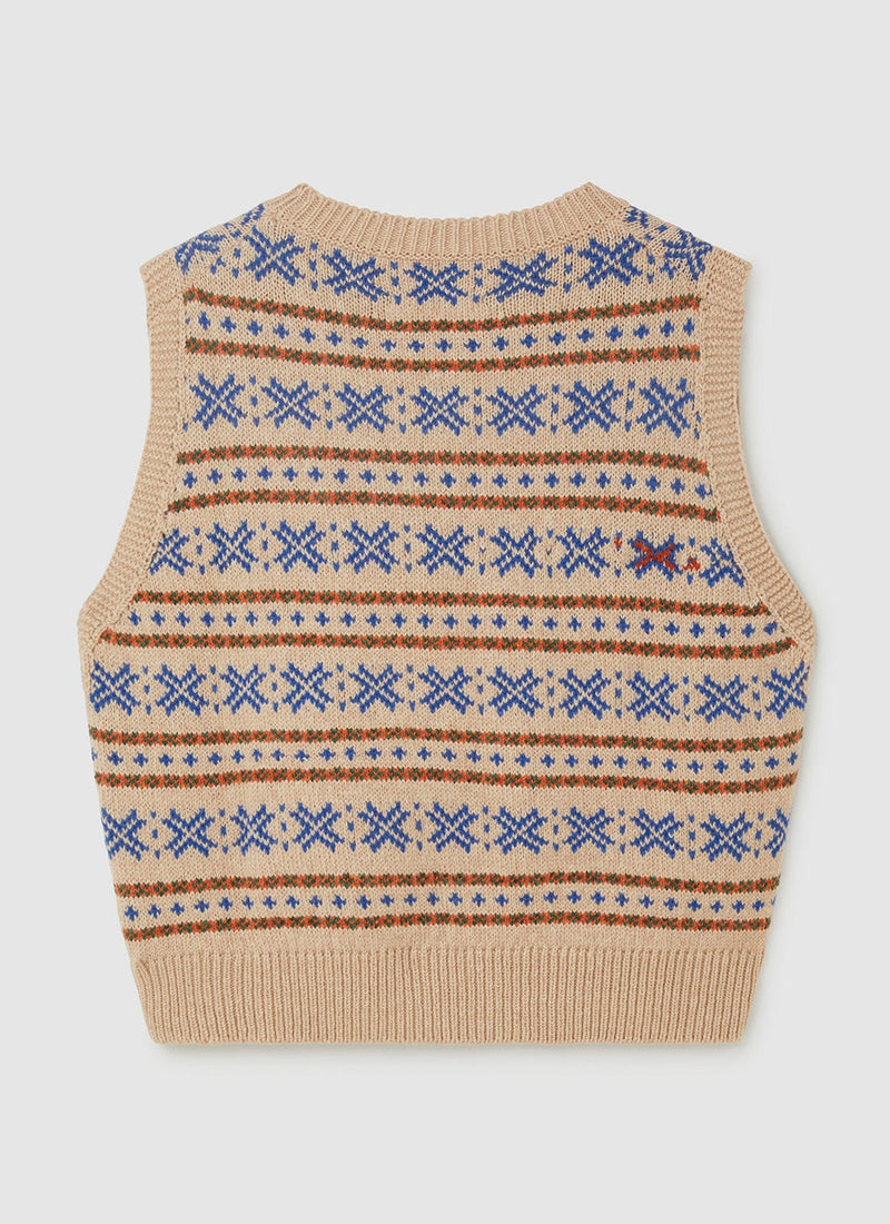 Renewed Fair Isle Tank Size M | Blue Multi