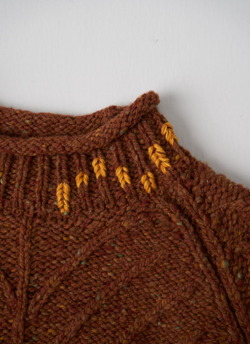 Renewed Ribbed Donegal Sweater Size S (129) | Firewood