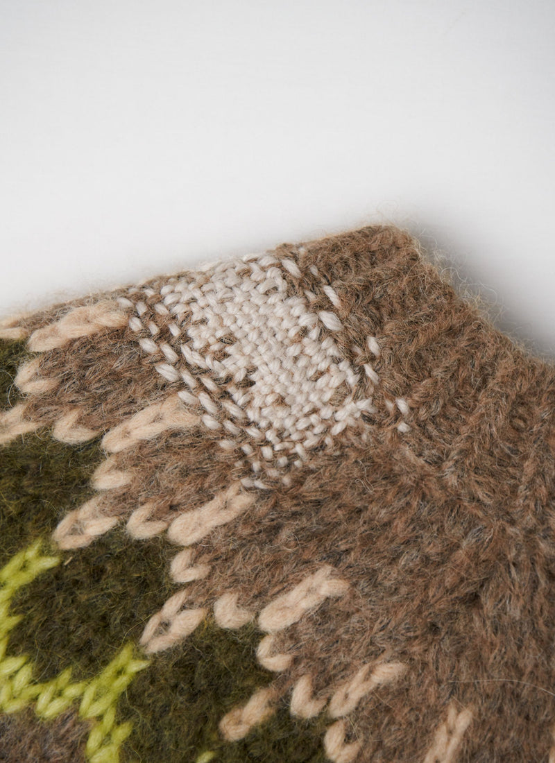 Renewed Lofty Jacquard Yoke Sweater Size M (132) | Fawn Multi