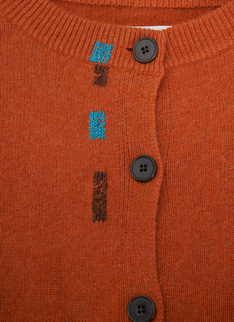 Renewed Wool Cashmere Cardigan Size L (136) | Spice