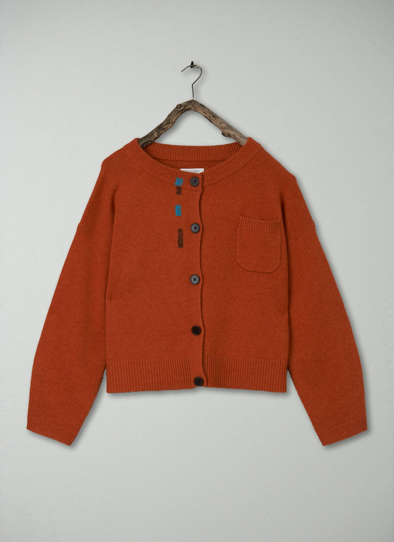 Renewed Wool Cashmere Cardigan Size L (136) | Spice