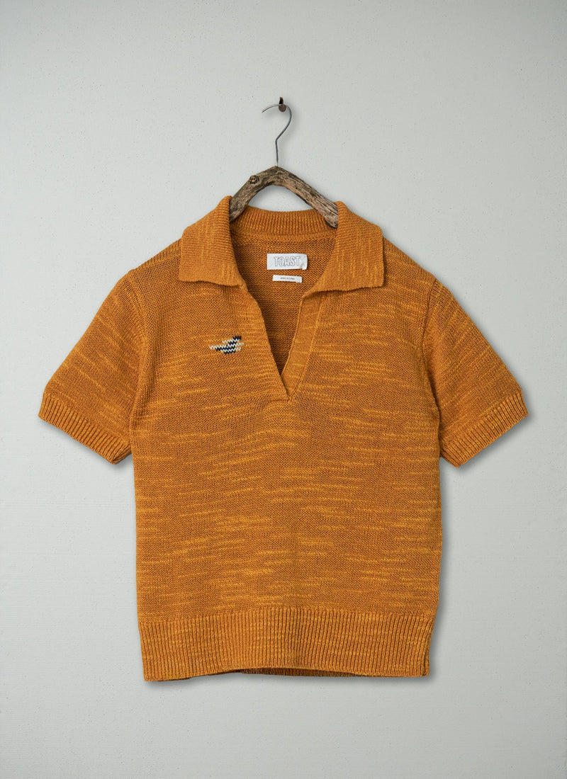 Renewed Cotton Linen Knitted Top Size S (138) | Dhal
