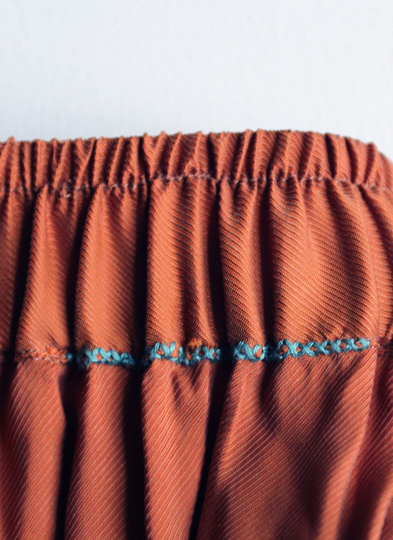 Renewed Gathered Hem Skirt Size 8 | Terracotta