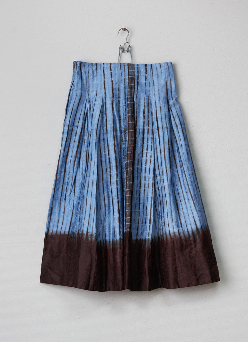 Renewed Tie Dye Cotton Skirt Size 10 (006) | Vibrant Blue