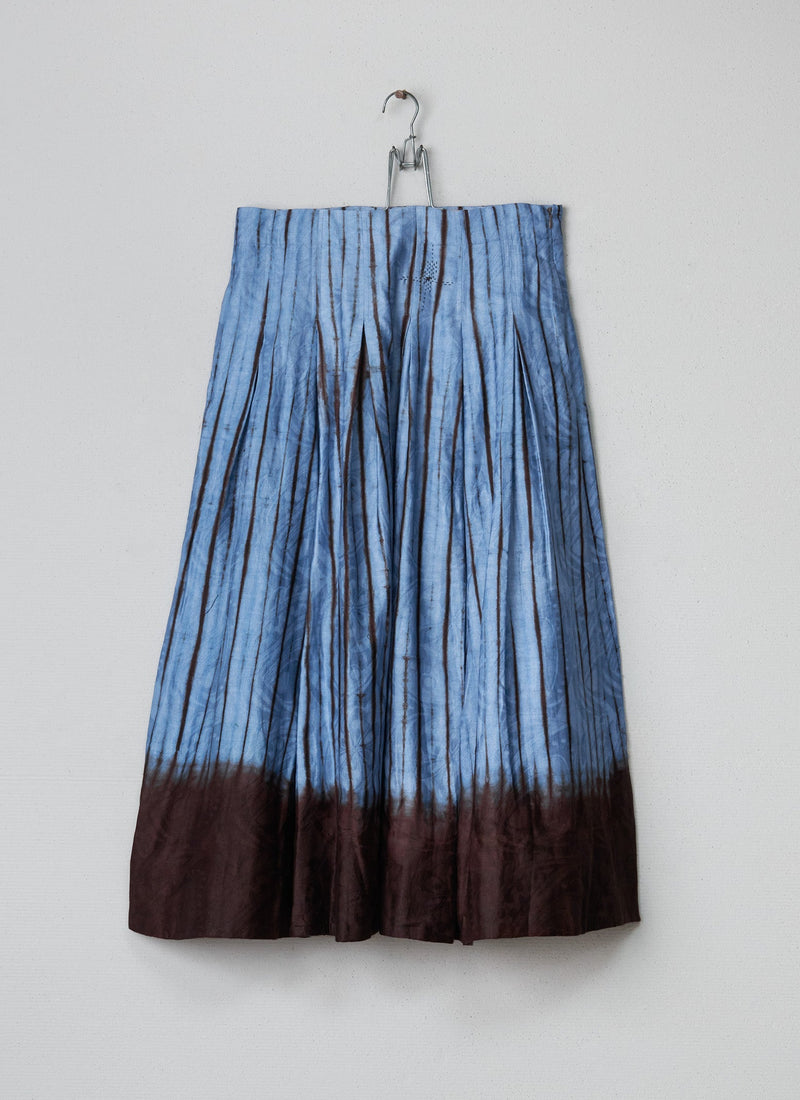 Renewed Tie Dye Cotton Skirt Size 10 (006) | Vibrant Blue