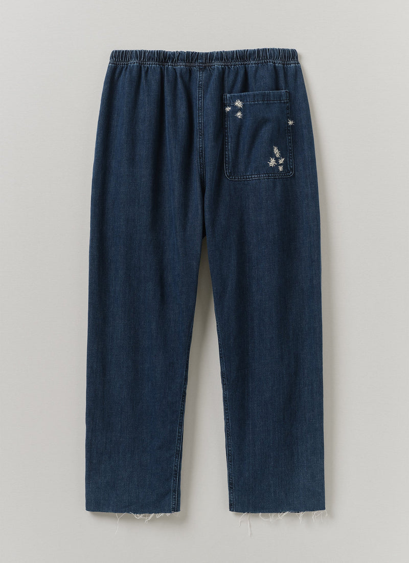 Renewed Suki Panelled Denim Trousers by Meta Struycken Size L (60) | Indigo