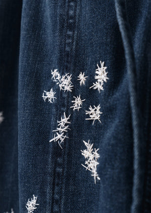Renewed Suki Panelled Denim Trousers by Meta Struycken Size XS (58) | Indigo