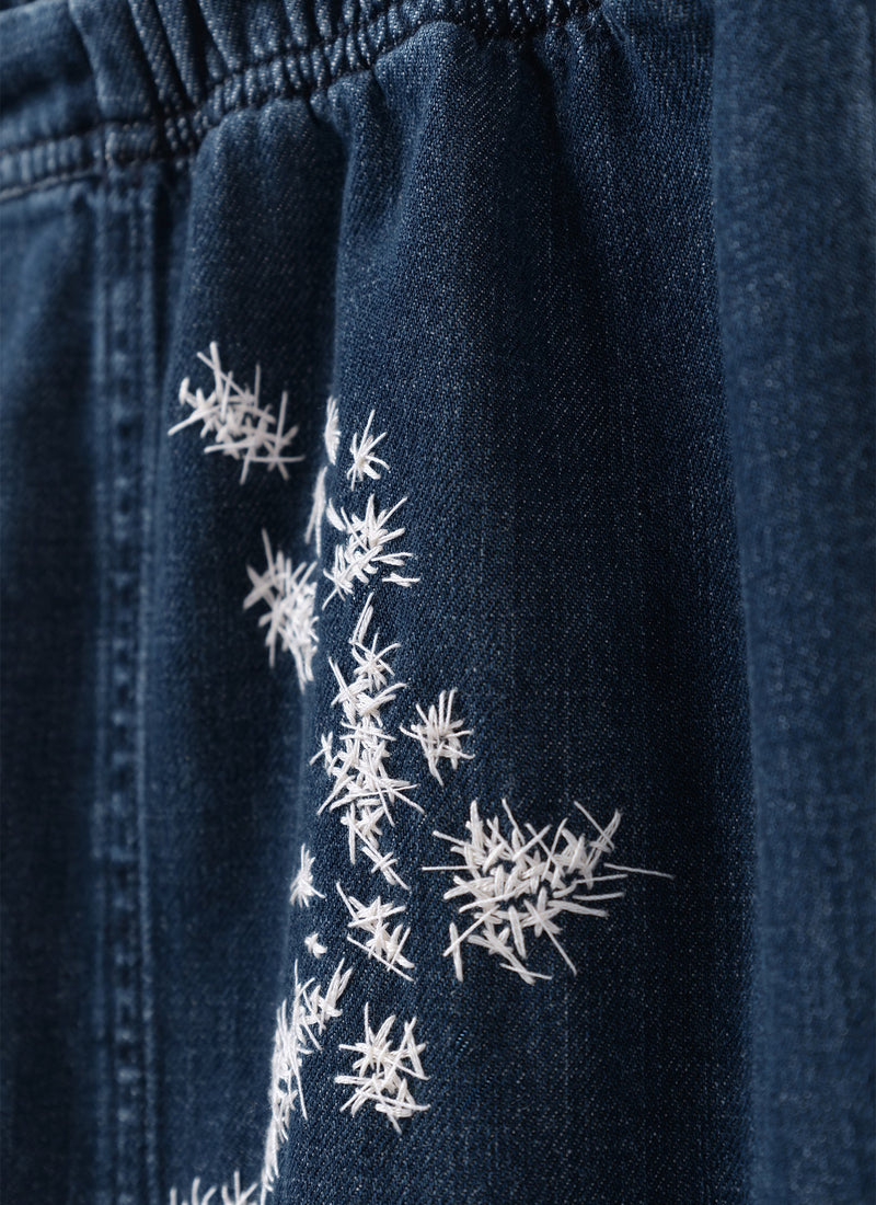 Renewed Suki Panelled Denim Trousers by Meta Struycken Size L (60) | Indigo
