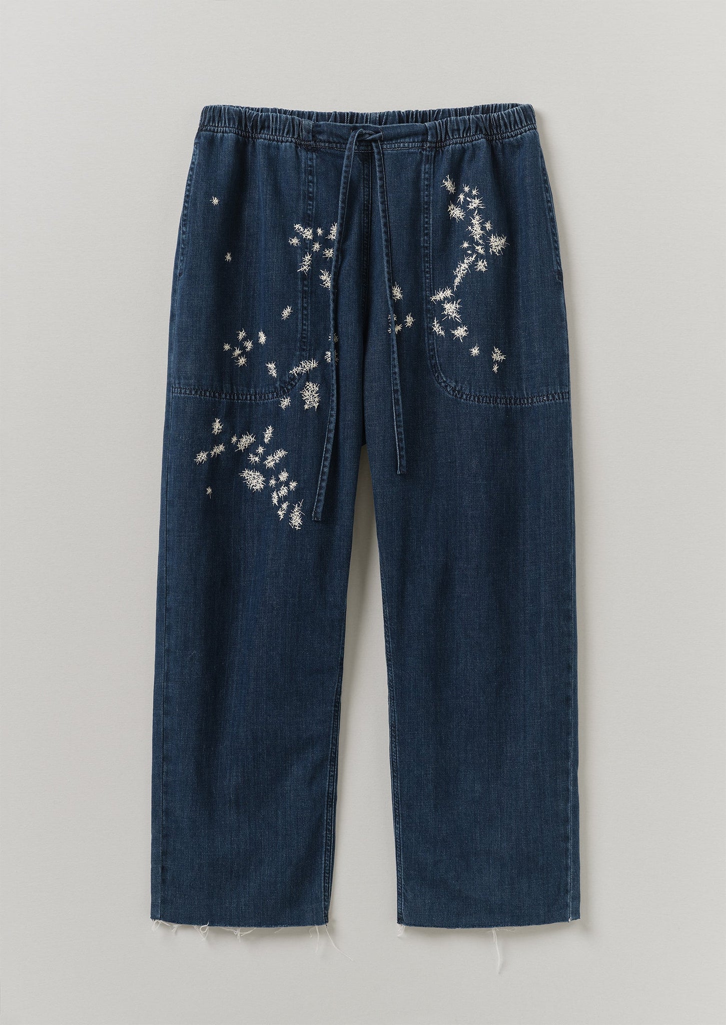 Renewed Suki Panelled Denim Trousers by Meta Struycken Size XS (58) | Indigo
