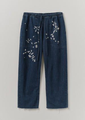 Renewed Suki Panelled Denim Trousers by Meta Struycken Size XS (58) | Indigo