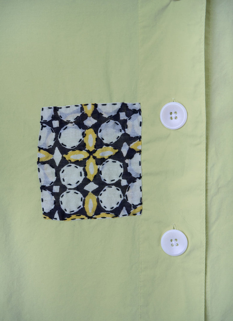 Renewed Poplin Patch Pocket Shirt Size 18 (50) | Pistachio