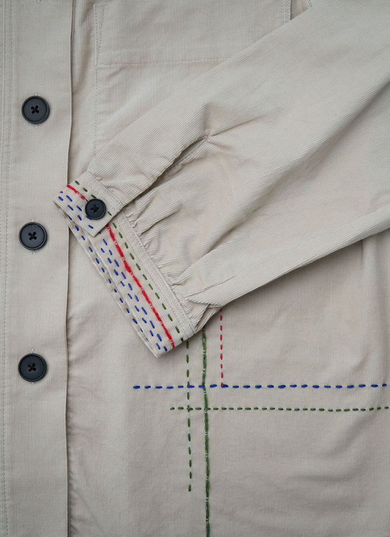Renewed Patch Pocket Organic Cord Shirt Size 14 (070) | Moonstone