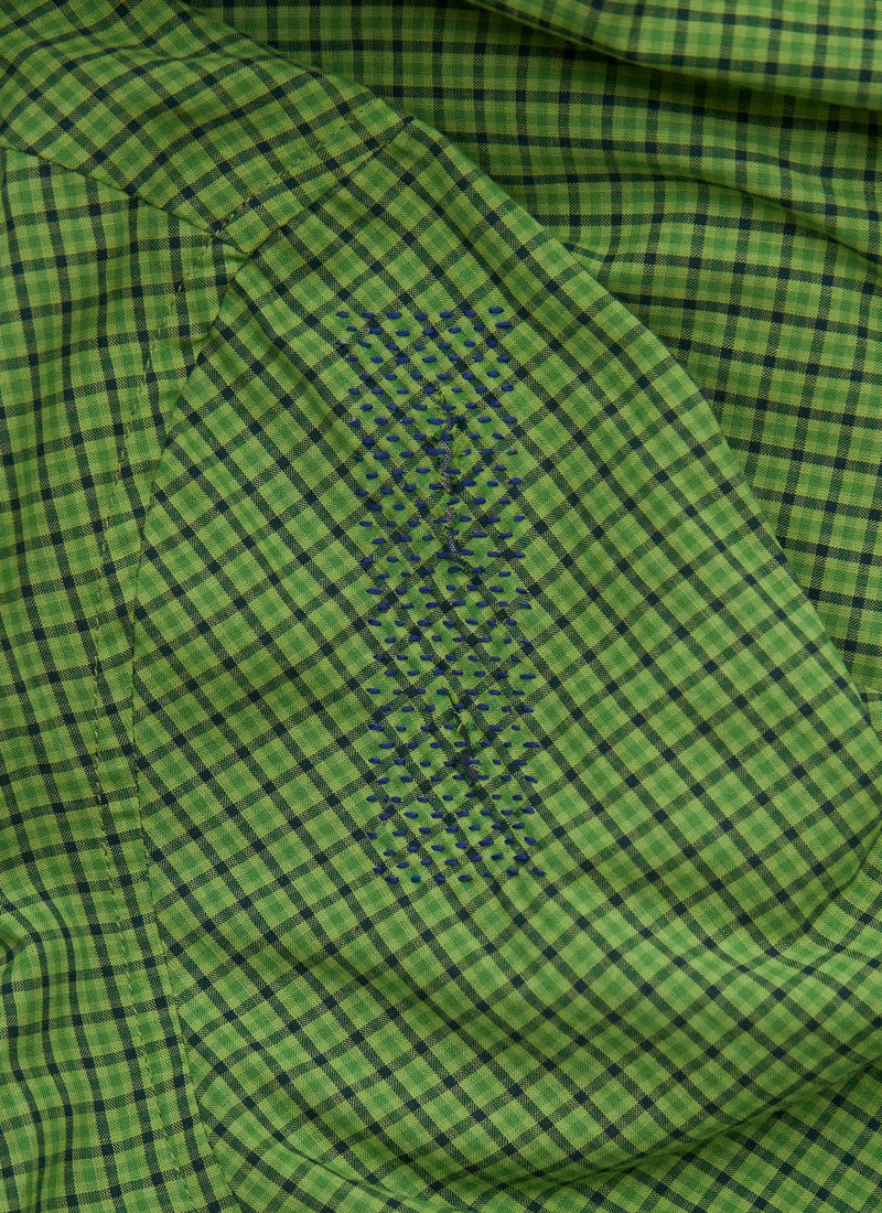 Renewed Anja Check Cotton Shirt Size 14 (64) | Green