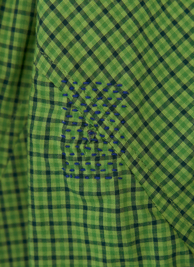 Renewed Anja Check Cotton Shirt Size 14 (64) | Green