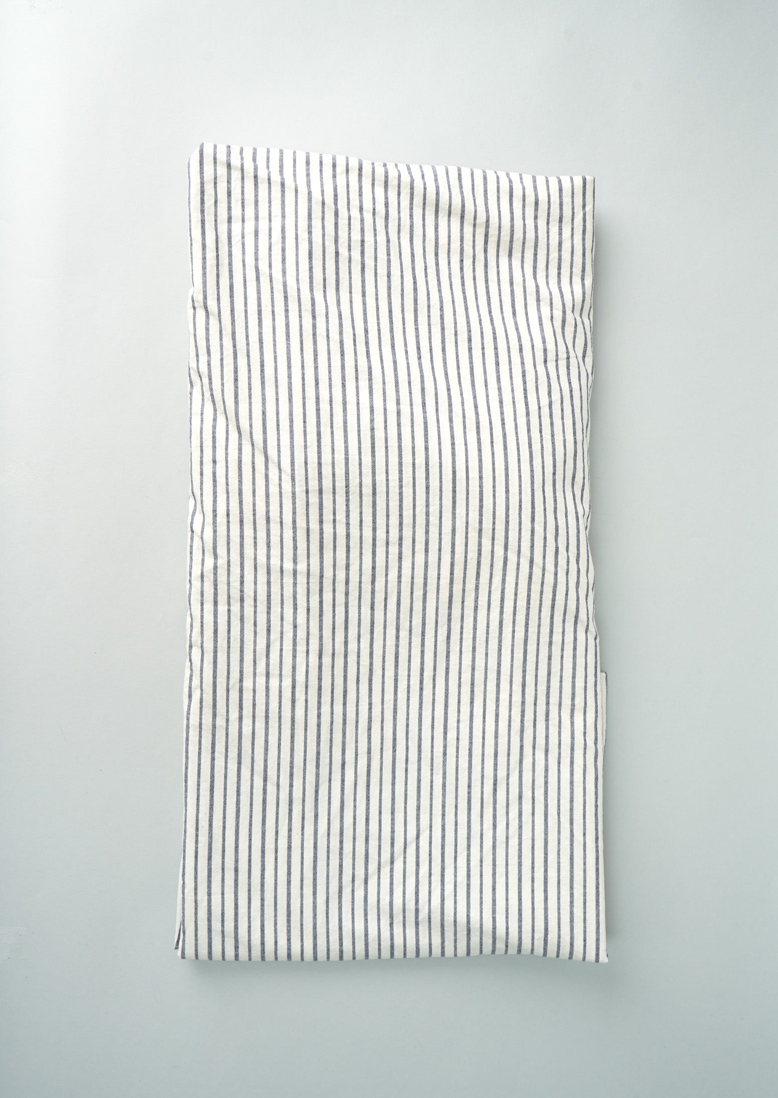 Reworn Pyjama Stripe Fitted Sheet Size Double (005) | Navy/Ecru