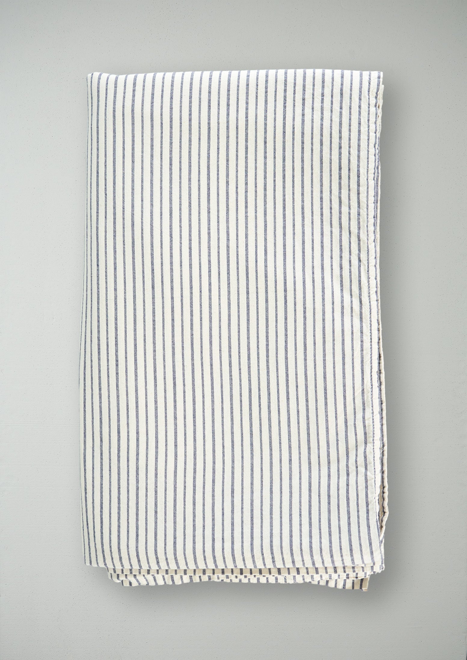 Reworn Pyjama Stripe Duvet Cover (008) | Navy/Ecru