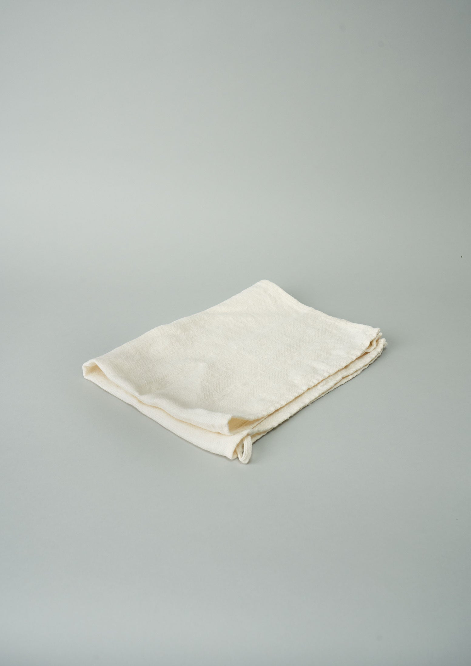 Reworn Linen Tea Towel (001) | Ecru/Charcoal