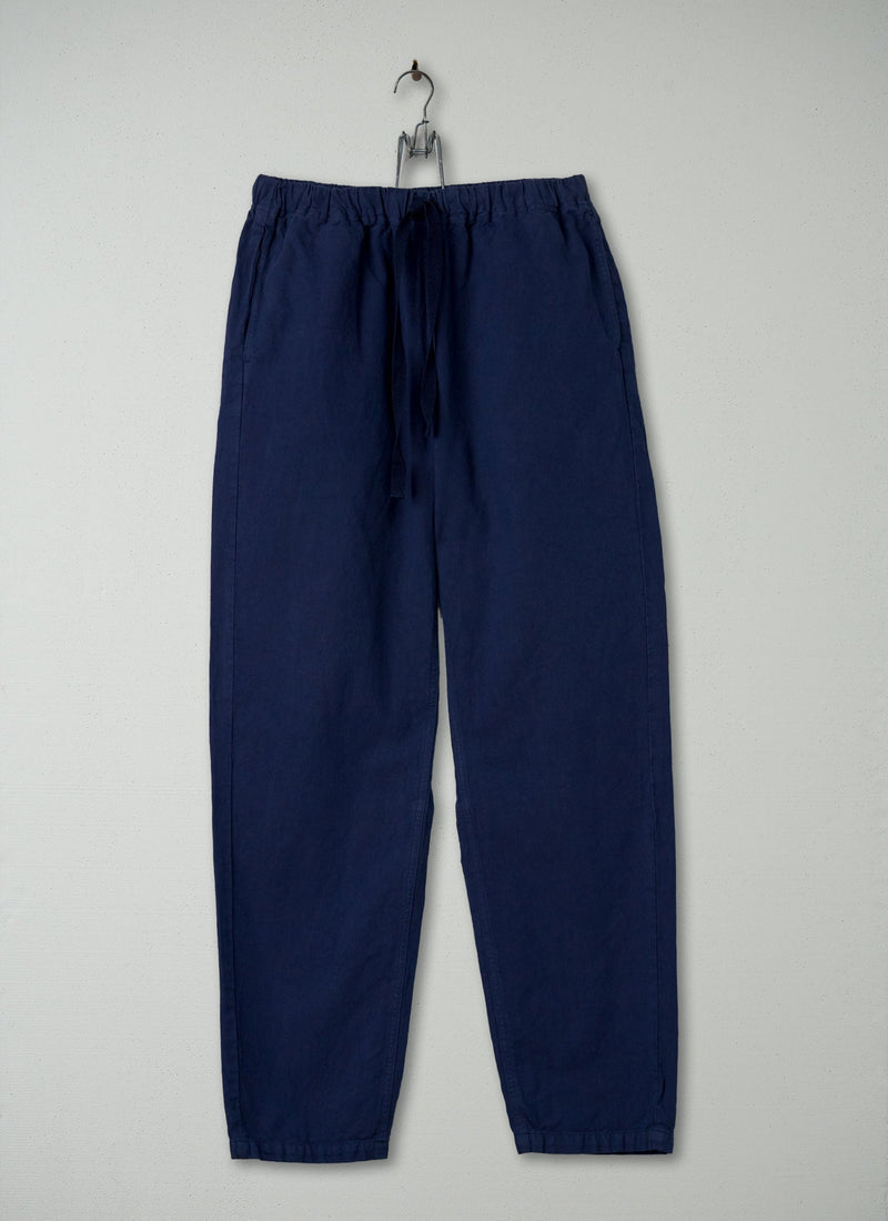 Reworn Mens Herringbone Trousers Size M (013) | Navy