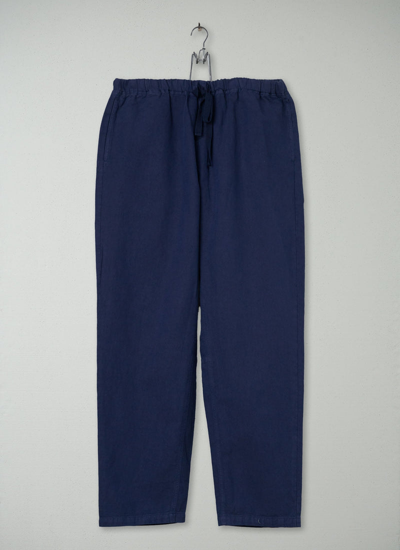 Reworn Mens Herringbone Trousers Size XL (037) | Dark Indigo